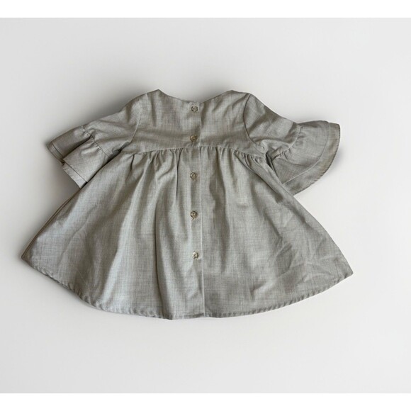 Tommy Bahama Girls Dress Floral Embroidery Size 18M Lined Flutter Sleeve Button - Picture 8 of 8